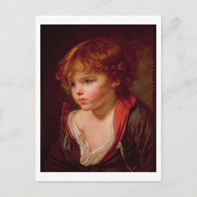 A Blonde Haired Boy with an Open Shirt Postcard (Front)
