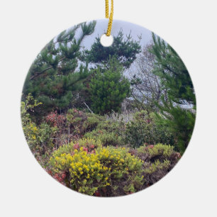 A Blooming California: California Goldenbush Ceramic Ornament