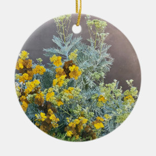 A Blooming California: Catalina Silverlace Ceramic Ornament