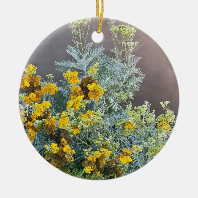 A Blooming California: Catalina Silverlace Ceramic Ornament (Front)