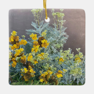 A Blooming California: Catalina Silverlace Ceramic Ornament