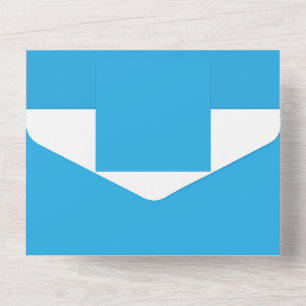 a blue background with a black and white cat all in one invitation