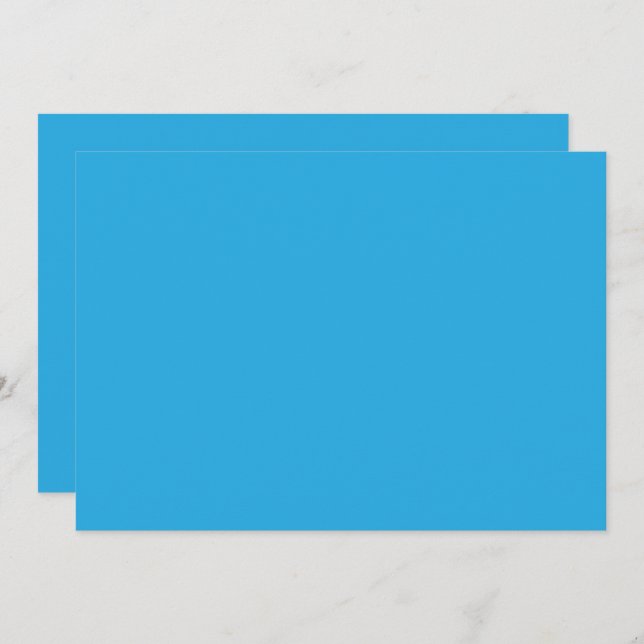 a blue background with a black and white cat on to thank you card (Front/Back)