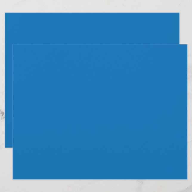 a blue background with a black and white clock letterhead (Front/Back)