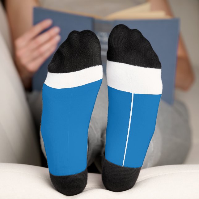a blue background with a socks (Bottom)