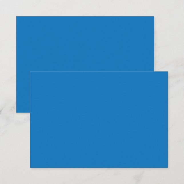 a blue background with a thank you card (Front/Back)