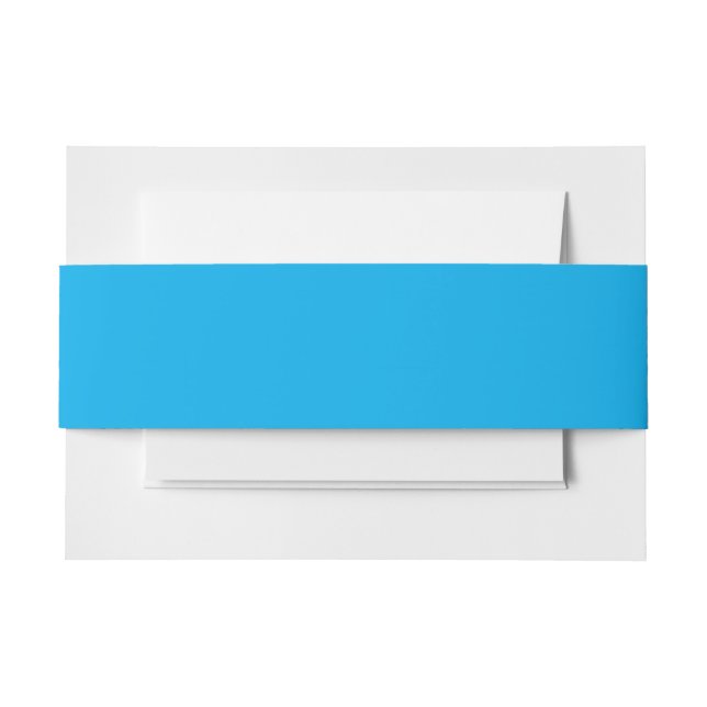 a blue sky with a plane  invitation belly band (Front Example)