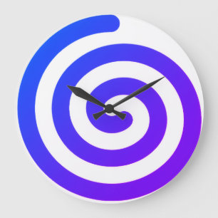 A Blue Spiral Kitchen or Living Room Wall Clock