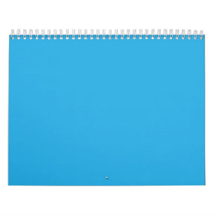 A blue square framed by a white border, presenting calendar