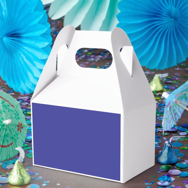 a blue wall with a clock  favor box (Party)