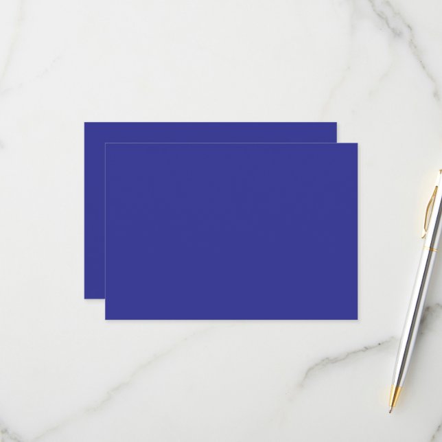 a blue wall with a clock  RSVP card (Front/Back In Situ)