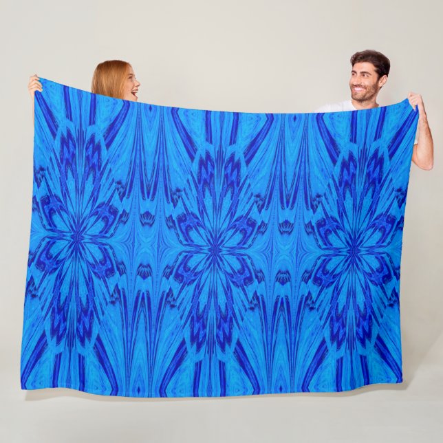 A Blue Wildflower 3 Fleece Blanket (In Situ)
