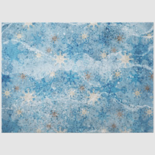 A Blue Winter Grunge Series Design 6 Tissue Paper