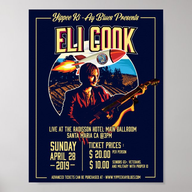 A Blues Musician Concert Poster (Front)