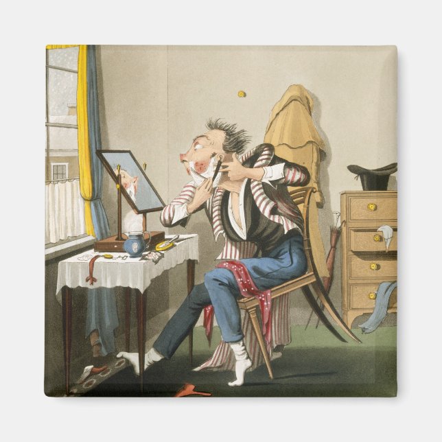 A Blunt Razor, pub. by Hunt, 1827 (coloured etchin Magnet (Front)