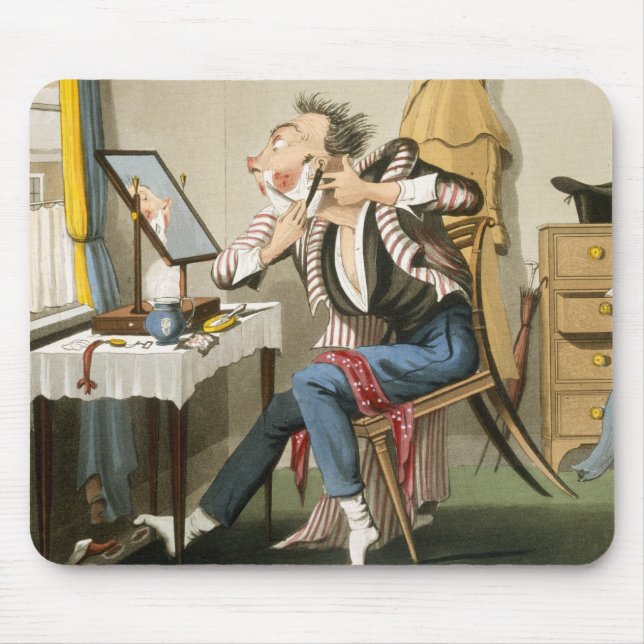 A Blunt Razor, pub. by Hunt, 1827 (coloured etchin Mouse Pad (Front)