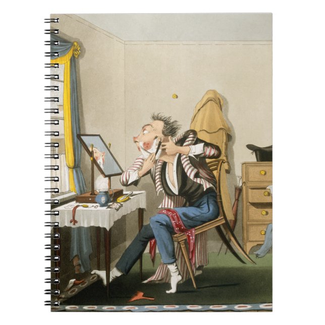 A Blunt Razor, pub. by Hunt, 1827 (coloured etchin Notebook (Front)