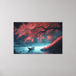 A Boat on a Body of Water Canvas Print