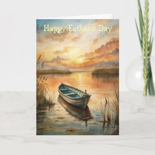 A Boat on the Lake Father's Day Card