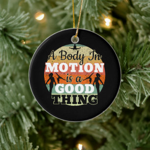 A Body in Motion - Girls Gymnastics Mindset  Ceramic Ornament