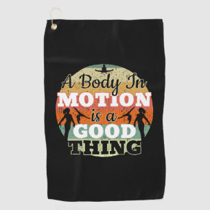 A Body in Motion - Girls Gymnastics Mindset Golf Towel