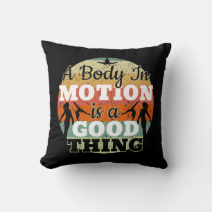 A Body in Motion - Girls Gymnastics Mindset Throw Pillow
