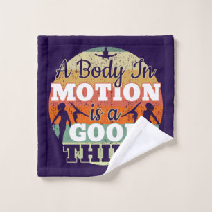 A Body in Motion - Girls Gymnastics Mindset Wash Cloth