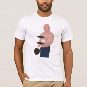 A bodybuilder daddy training with dumbbells T-Shirt