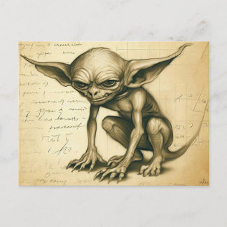 A boggart scientific sketch Postcard