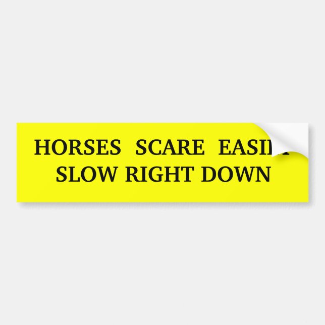 A bold and noticable sign for road users bumper sticker (Front)