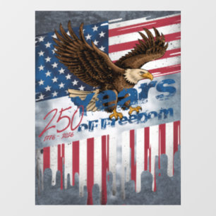 A bold illustration of an American symbol Window Cling