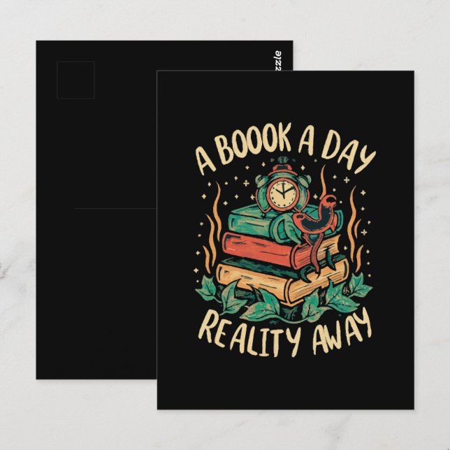 A book a day keep Reality away Postcard (Front/Back)