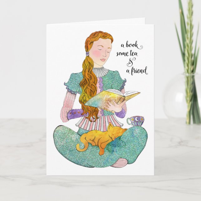 A Book and a Friend Card (Front)