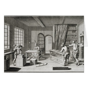 A bookmaker's workshop, from the 'encyclopedie