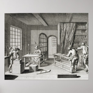 A bookmaker's workshop, from the 'Encyclopedie des Poster