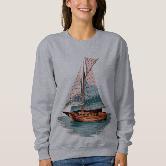 A BOOT INTO THE SEE GREY SWEATSHIRT (Front)