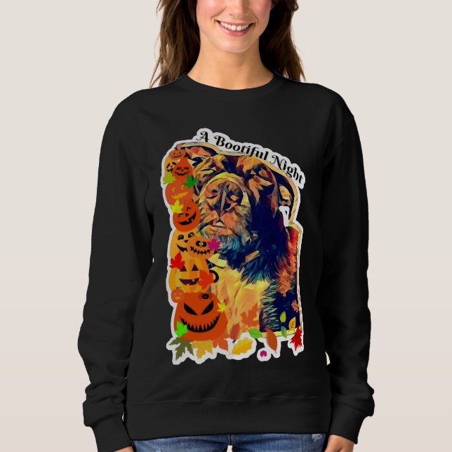 A Bootiful Night Pitbull Dog Sweatshirt (Front)