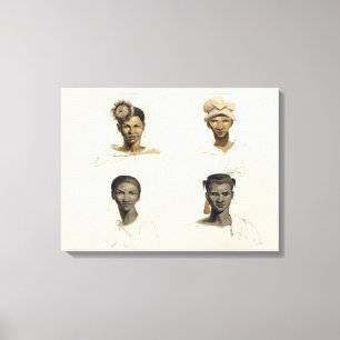 A Bosjeman, a Bosjeswoman, a Booshuana Woman, a Bo Canvas Print