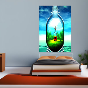 A bottle inside a bottle   AI Art  Poster