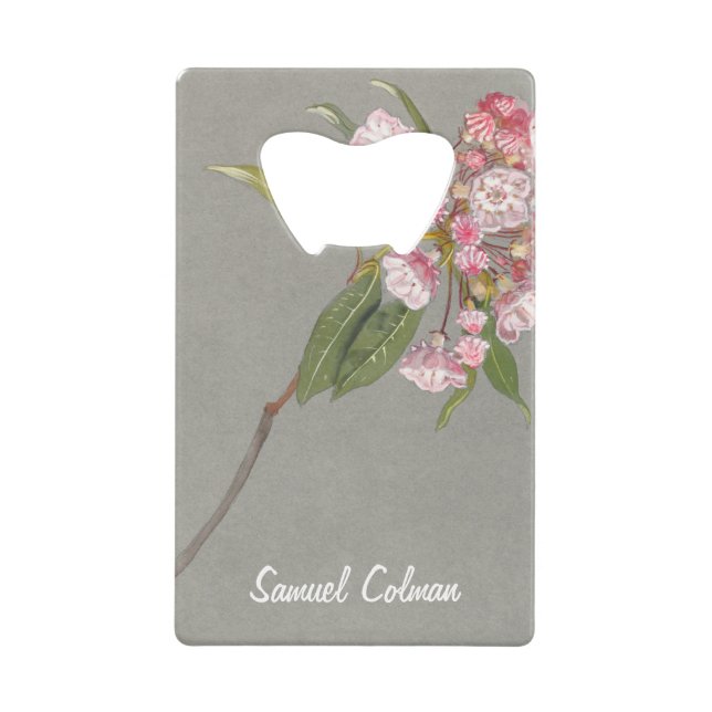 A Bough of Mountain Laurel with Leaves and Blossom Credit Card Bottle Opener (Front)