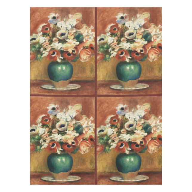 A Bouquet of Joy,Flowers (1885) by Renoir Tablecloth (Front)