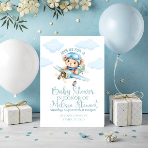 A Boy Airplane Baby Shower Invitation