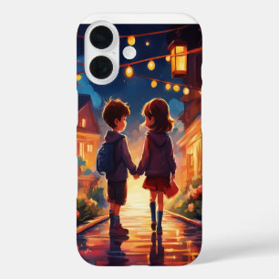 A boy and a girl are romantic iPhone 16 case