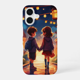 A boy and a girl are romantic iPhone 16 case