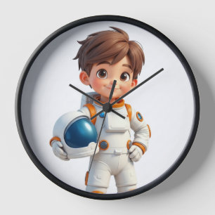 A boy astronaut clock