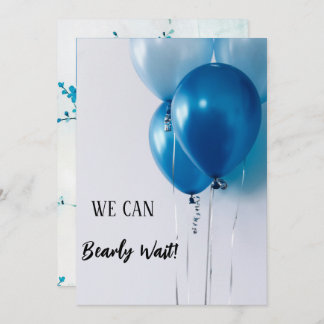  A Boy Blue Balloon Baby Shower Invitation. Invitation