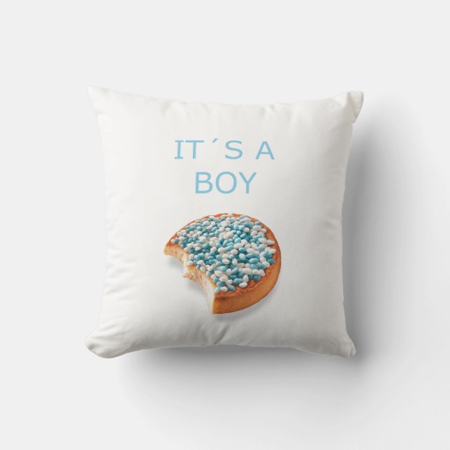 .a boy is born throw pillow (Front)
