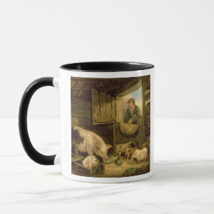 A Boy Looking into a Pig Sty, 1794 (oil on canvas) Mug