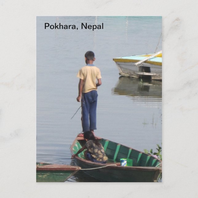 A Boy On a Boat Postcard (Front)