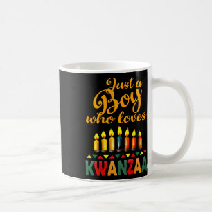 A Boy Who Loves Kwanzaa Kinara African Pride Black Coffee Mug
